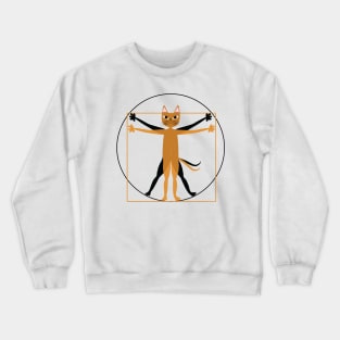 Vitruvian cat Crewneck Sweatshirt